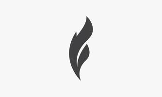 Feuer Buchstabe f Logo Vektor isoliert auf weißem Hintergrund