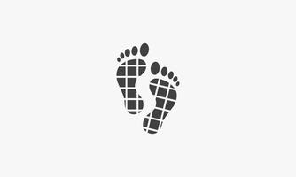 menschlicher Fußabdruck Symbol Logo Design Vektor. vektor