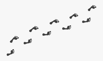 Mann-Fußabdruck-Vektor-Illustration auf weißem Hintergrund. kreatives Symbol. vektor