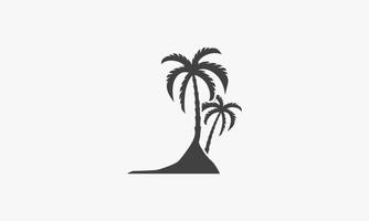 Insel-Baum-Vektor-Illustration auf weißem Hintergrund. kreatives Symbol. vektor