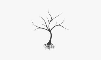 Baum tot trocken Vektor-Illustration auf weißem Hintergrund. kreatives Symbol. vektor