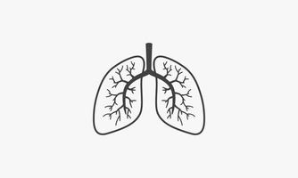 linje ikon mänskliga lungor. kreativ ikon. isolerad på vit bakgrund. vektor