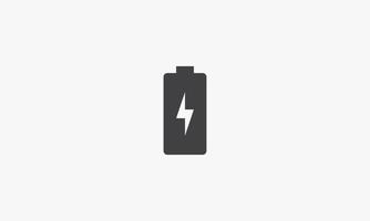 Batterieladegerät-Symbol isoliert auf weißem Hintergrund. vektor