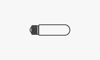 Symbol Leitung LED-Lampe isoliert auf weißem Hintergrund. vektor