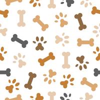 Hund nahtlose Muster Thema, Knochen, Pfote Fußdruck für den Einsatz als Tapete oder Hintergrund