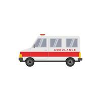 ambulans bil. sjukhus transport medicinsk vård klinik. platt design ambulans bilar med sirener i vit bakgrund. ambulans platt ikon, medicin och sjukvård, transport tecken grafik vektor
