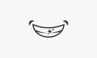 Glanz-Lächeln-Vektor-Illustration auf weißem Hintergrund. kreatives Symbol. vektor
