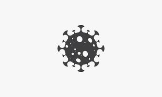Coronavirus-Vektor-Illustration. kreatives Symbol isoliert auf weißem Hintergrund. vektor