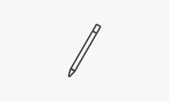 Liniensymbol Bleistift isoliert auf weißem Hintergrund. vektor
