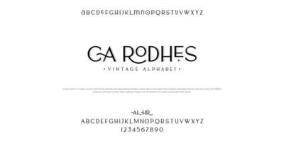 ca rodhes Vintage Alphabet-Paket, bereit für edel und modern. vektor