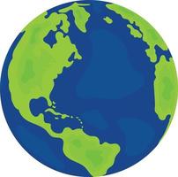 Planet Erde. Vektor-Planet-Erde-Symbol. flacher Planet Erde. Illustration für Webbanner, Web und Mobile vektor