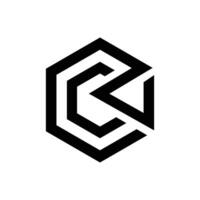 Brief cr Polygon gestalten einzigartig modern Logo vektor