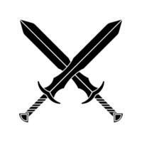 Schwert Symbol . Säbel Illustration unterzeichnen. Waffe Symbol. Stahl Logo. vektor