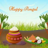 glad pongal bakgrund vektor