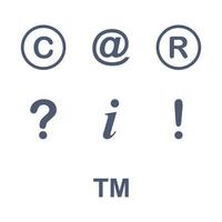 Copyright Register Warenzeichen Zeichen Vektor Symbol Illustration Design