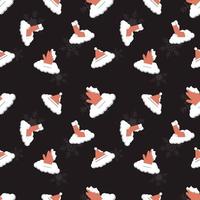 Schneebedeckter Hut, Handschuhe, Socken Schneeflocken nahtloses Wiederholungsmuster für Verpackung, Textil, Geschenkhülle, Hintergrund für Weihnachtsdesign-Projekt. vektor