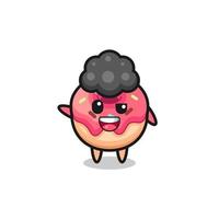 Donut-Charakter als Afro-Boy vektor