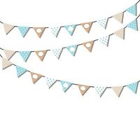 färgglad bunting mönsterdesign för dekoration, tapeter, omslagspapper, tyg, bakgrund och etc. vektor