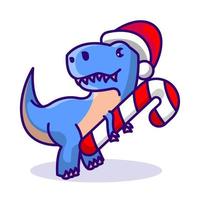 Weihnachts-Dino-Maskottchen vektor