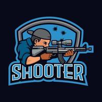 shooter esport logotyp vektor