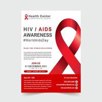 HIV-Aids-Bewusstseinsplakat-Vorlagendesign vektor