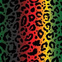 vektor sömlösa kwanzaa mönster med färgat leopardtryck. djurtryck. cheetah afrikanskt tryck på färgbakgrund.