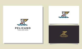 pelikan logotyp illustration vektor mall