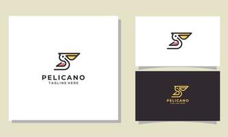 pelikan logotyp illustration vektor mall