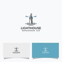 illustration vektorgrafik av light house logotyp design vektor