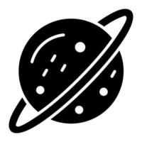 Saturn-Glyphe-Symbol vektor