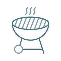 Grilllinie zweifarbiges Symbol vektor