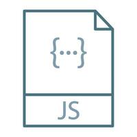 Javascript-Datei-Zeile zweifarbiges Symbol vektor