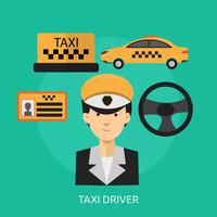 Taxifahrer konzeptionelle Abbildung Design