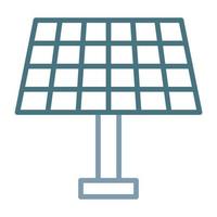 Solarpanel-Linie zweifarbiges Symbol vektor