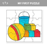 Kindergarten Kinderspielzeug, Vektor. Puzzle für Kinder vektor