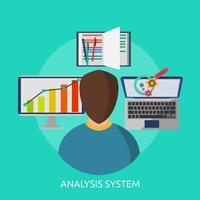 Analyssystem Konceptuell illustration Design vektor