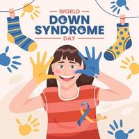 World Downs syndrom dag koncept vektor