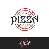 Pizza rustikales Restaurant Logo Illustration vektor