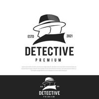 Detektiv Mann Logo Strichzeichnung Detektiv Detektiv Mann Symbol Illustration