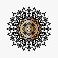 kreisförmiges Muster in Form von Mandala mit Blume für Henna-Mandala-Tattoo-Dekoration vektor