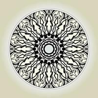 cirkulärt mönster i form av mandala med blomma för henna mandala tatuering dekoration. vektor