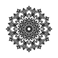 kreisförmiges Muster in Form von Mandala mit Blume für Henna-Mandala-Tattoo-Dekoration. vektor