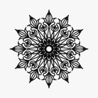 cirkulärt mönster i form av mandala med blomma för henna mandala tatuering dekoration vektor