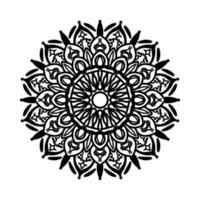 cirkulärt mönster i form av mandala med blomma för henna mandala tatuering dekoration. vektor