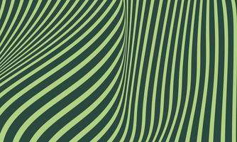 abstrakt grön randig bakgrund med vågiga linjer mönster. vektor