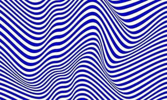 abstrakter Streifenhintergrund in Weiß und Blau mit Wellenlinienmuster. vektor