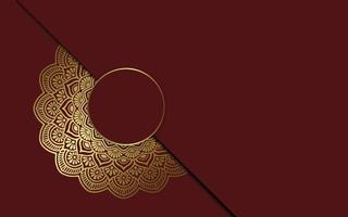 Luxus-Mandala-Hintergrund mit goldenem Arabeskenmuster arabisch-islamischer Oststil. Dekoratives Mandala im Ramadan-Stil. Mandala für Print, Poster, Cover, Broschüre, Flyer, Banner