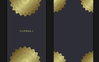 Luxus Gold Mandala verzierten Hintergrund für Hochzeitseinladung, Buchcover vektor