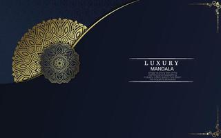 Luxus Gold Mandala verzierten Hintergrund für Hochzeitseinladung, Buchcover vektor