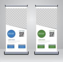 Reisebürowerbung Roll-Up-Banner-Design-Vorlage vektor